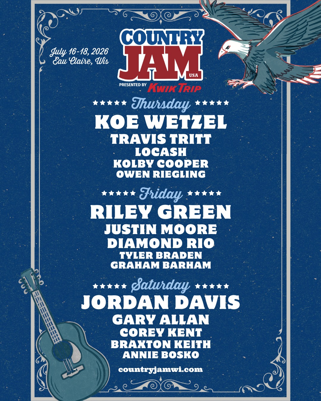 Justin Moore Cowboy As It Gets Tour Poster 2026